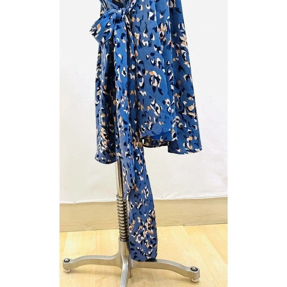 NWT NINE WEST Women Short Sleeve Pullover One Shoulder Belted Blue Dress Size 3X - Picture 11 of 15